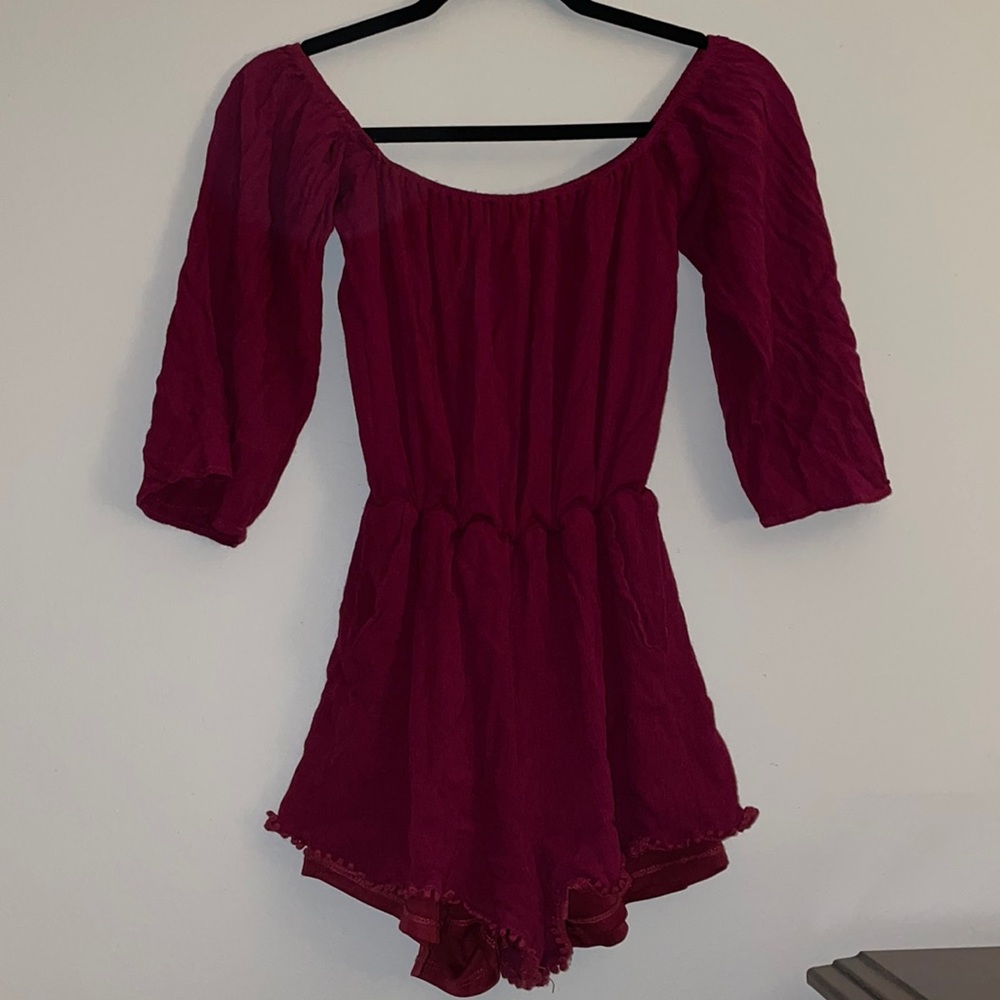 Burgundy romper